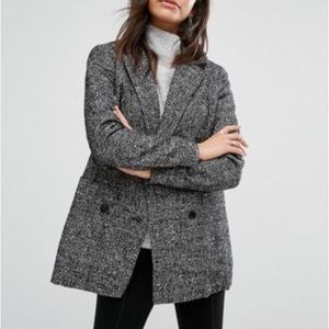 Zara Limited Edition Wool Blend Double Breasted Blazer Size Small